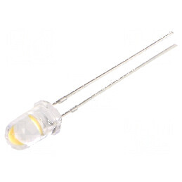 LED 5mm Alb Cald 55000-65000mcd 15° Convex | Electronic-mag.ro | Componente Electronice
