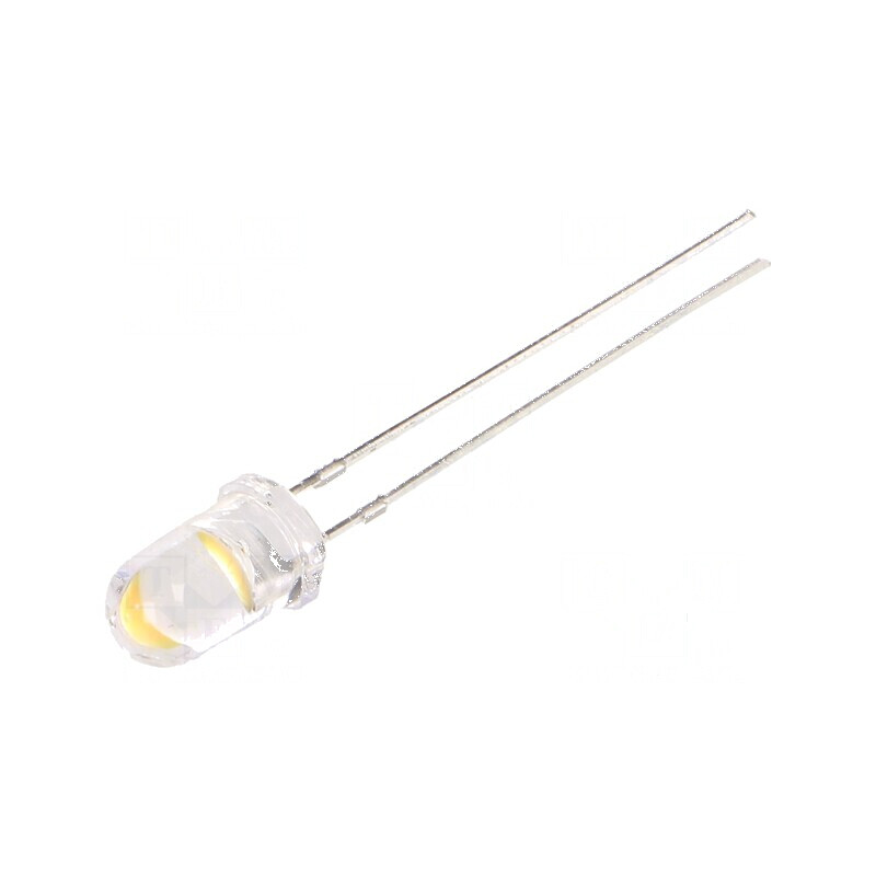 LED 5mm Alb Cald 55000-65000mcd 15° Convex | Electronic-mag.ro | Componente Electronice