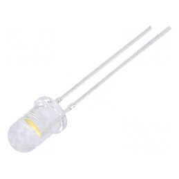 LED 5mm Alb Cald 22000-25000mcd 60° Convex | Electronic-mag.ro | Componente Electronice