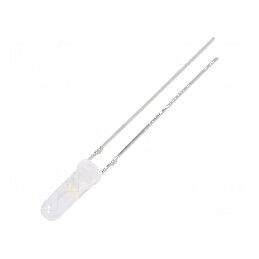 LED 3mm alb cald 750-1120mcd 150° convex | Electronic-mag.ro | Componente Electronice