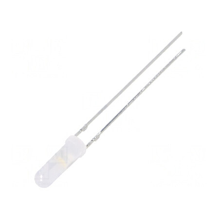 LED 3mm alb cald 750-1120mcd 150° convex | Electronic-mag.ro | Componente Electronice