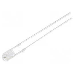 LED 3mm roșie 1560-2180mcd 60° convex 15VDC | Electronic-mag.ro | Componente Electronice