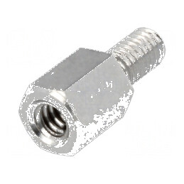 Piuliță distanțieră filetată 6mm UNC4-40 alamă | Electronic-mag.ro | Componente Electronice