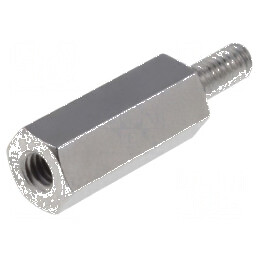 Piuliță distanțieră filet M2.5 hexagonală 12mm | Electronic-mag.ro | Componente Electronice