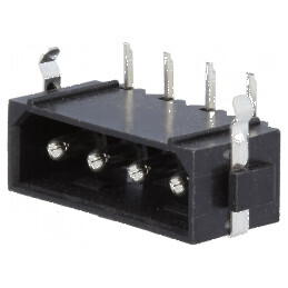 Conector cablu-placă soclu tată PIN 4 clichet THT 5,08mm | Electronic-mag.ro | Componente Electronice