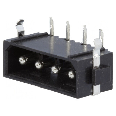 Conector cablu-placă soclu tată PIN 4 clichet THT 5,08mm | Electronic-mag.ro | Componente Electronice