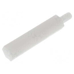Piuliță distanțieră hexagonală poliamidă M3 25mm | Electronic-mag.ro | Componente Electronice