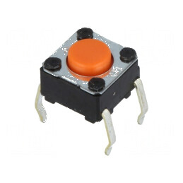 Microîntrerupător TACT SPST-NO 0,05A 24VDC THT | Electronic-mag.ro | Componente Electronice