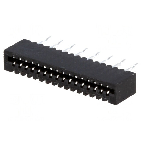 Conector FFC/FPC drept 16 pini Non-ZIF THT cositorit | Electronic-mag.ro | Componente Electronice