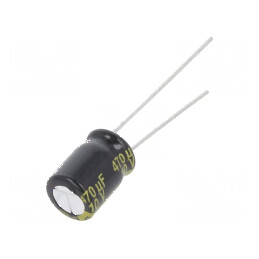 Condensator electrolitic low ESR THT 470uF 10VDC 8x11,5mm | Electronic-mag.ro | Componente Electronice