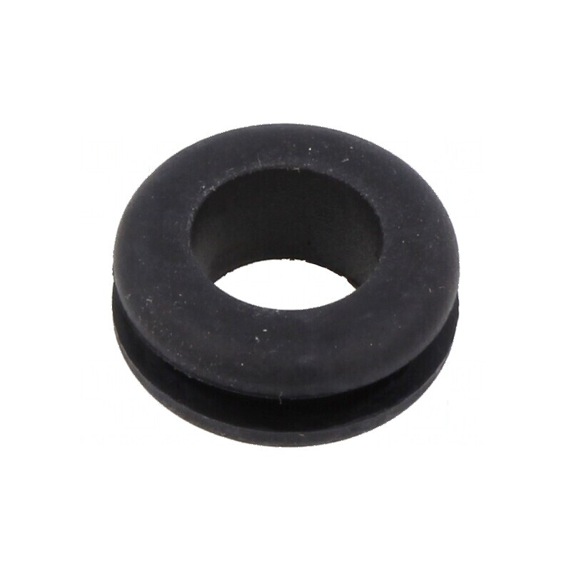 Manșon Ø 15mm pentru montaj, negru, grosime panou max. 3mm | Electronic-mag.ro | Componente Electronice
