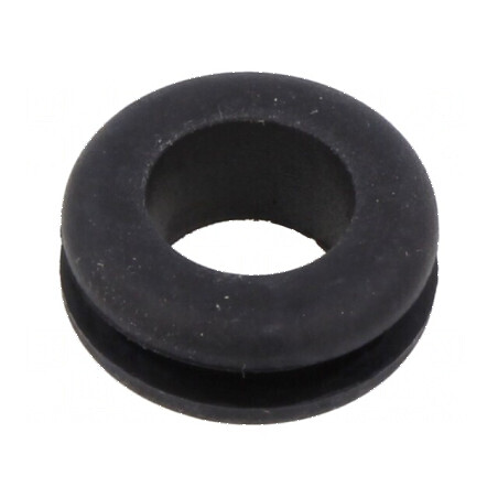 Manșon Ø 15mm pentru montaj, negru, grosime panou max. 3mm | Electronic-mag.ro | Componente Electronice