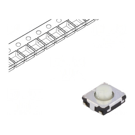 Microîntrerupător TACT SPST 0,02A/15VDC SMT Poz: 2 | Electronic-mag.ro | Componente Electronice