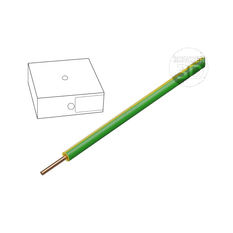 Cablu H05V-U 0,5mm² sârmă Cu PVC galben-verde 100m 300V 500V | Electronic-mag.ro | Componente Electronice