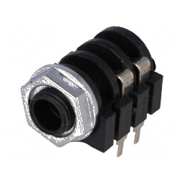 Conector Jack 6,3mm Soclu Mamă Mono THT 2 Piste | Electronic-mag.ro | Componente Electronice