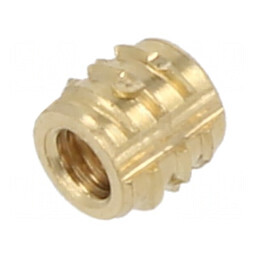 Adaos filetat alamă M2,5 4mm pentru plastic BN 37915 | Electronic-mag.ro | Componente Electronice