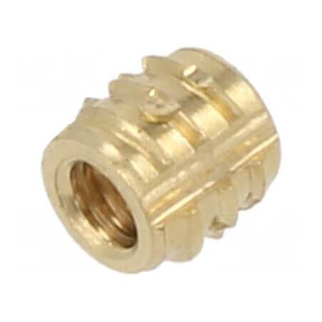 Adaos filetat alamă M2,5 4mm pentru plastic BN 37915 | Electronic-mag.ro | Componente Electronice