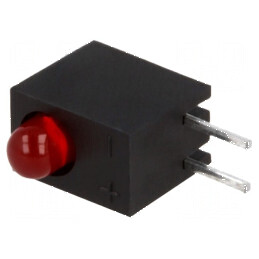 LED 3mm roșu 20mA 60° 1,85-2,5V | Electronic-mag.ro | Componente Electronice