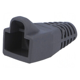 Protecție mufă RJ45 6mm gri închis | Electronic-mag.ro | Componente Electronice