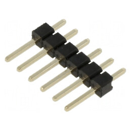 Conector şiruri pini tată 2,54mm 6 pini THT aurit | Electronic-mag.ro | Componente Electronice