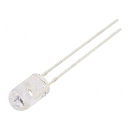 LED 5mm roșie 8400-10000mcd 30° convex 78mW | Electronic-mag.ro | Componente Electronice