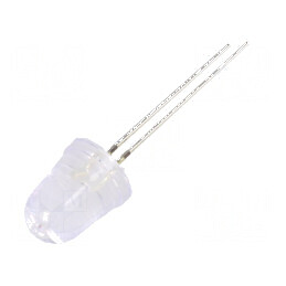 LED 10mm roșie convex 8° 2.1-2.6VDC | Electronic-mag.ro | Componente Electronice