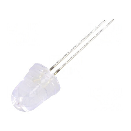 LED 10mm roșie convex 8° 2.1-2.6VDC | Electronic-mag.ro | Componente Electronice