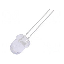 LED 8mm roșie 12VDC 2180-3000mcd 30° convex | Electronic-mag.ro | Componente Electronice