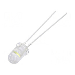 LED 5mm alb rece 18000-22000mcd 60° convex | Electronic-mag.ro | Componente Electronice