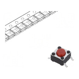 Microîntrerupător TACT SPST-NO 0,05A/12VDC SMT Poz: 2 | Electronic-mag.ro | Componente Electronice