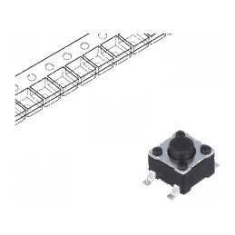 Microîntrerupător TACT 0,05A 12VDC 4,5x4,5mm 3,8mm | Electronic-mag.ro | Componente Electronice