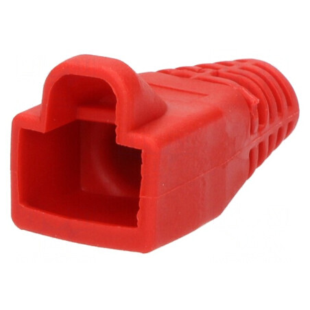 Protecție mufă RJ45 6mm roșie | Electronic-mag.ro | Componente Electronice