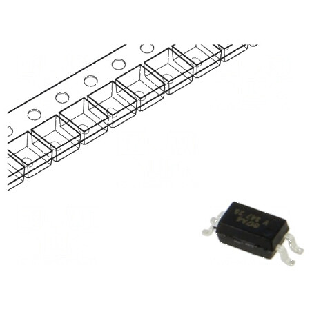 Optocuplor SMD 3,75kV 80V cu 1 OUT și tranzistori | Electronic-mag.ro | Componente Electronice