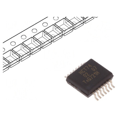 Flip-Flop Digital D CMOS TTL SMD SSOP14 HCT | Electronic-mag.ro | Componente Electronice