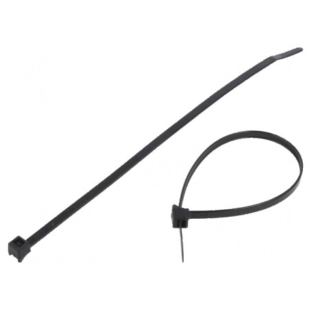 Colier de strângere poliamidă 267N 205mm negru | Electronic-mag.ro | Componente Electronice