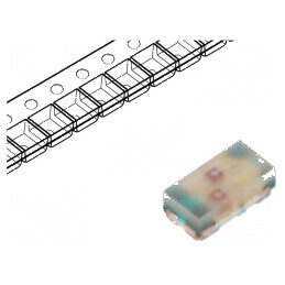 LED SMD 0603 portocaliu/verde 1,6x0,8x0,5mm 20mA 120° | Electronic-mag.ro | Componente Electronice