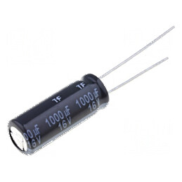 Condensator electrolitic low ESR THT 1000uF 16V Ø8x20mm | Electronic-mag.ro | Componente Electronice