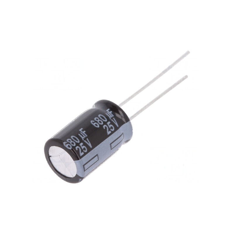 Condensator electrolitic low ESR THT 680uF 25VDC Ø10x16mm | Electronic-mag.ro | Componente Electronice Condensator electrolitic low ESR THT 680uF 25VDC Ø10x16mm | Electronic-mag.ro | Componente Electronice