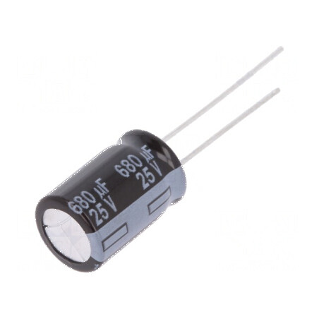 Condensator electrolitic low ESR THT 680uF 25VDC Ø10x16mm | Electronic-mag.ro | Componente Electronice
