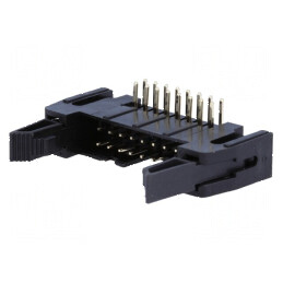 Conector IDC soclu tată 16 pini 90° THT aurit 2,54mm | Electronic-mag.ro | Componente Electronice