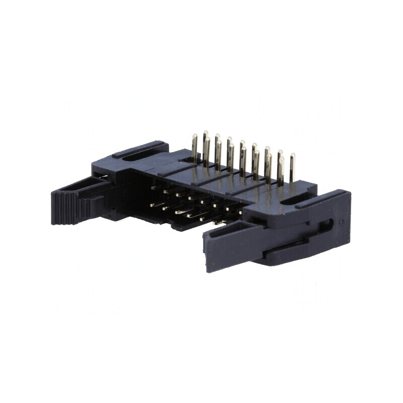 Conector IDC soclu tată 16 pini 90° THT aurit 2,54mm | Electronic-mag.ro | Componente Electronice Conector IDC soclu tată 16 pini 90° THT aurit 2,54mm | Electronic-mag.ro | Componente Electronice