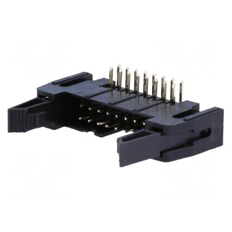 Conector IDC soclu tată 16 pini 90° THT aurit 2,54mm | Electronic-mag.ro | Componente Electronice