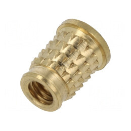 Adaos filetat alamă M4 8,5mm pentru plastic - BN 37901 | Electronic-mag.ro | Componente Electronice