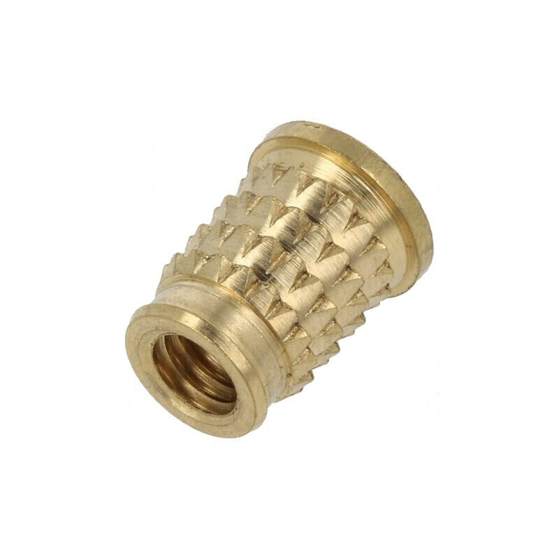 Adaos filetat alamă M4 8,5mm pentru plastic - BN 37901 | Electronic-mag.ro | Componente Electronice