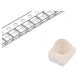 LED SMD 3528 Verde PLCC2 97-192lm 71-180mcd 60° 3,4x3x3,5mm | Electronic-mag.ro | Componente Electronice