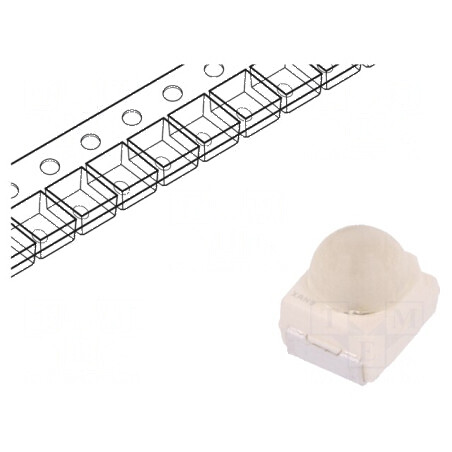 LED SMD 3528 Verde PLCC2 97-192lm 71-180mcd 60° 3,4x3x3,5mm | Electronic-mag.ro | Componente Electronice