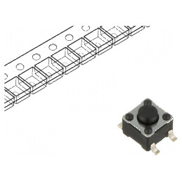 Microîntrerupător TACT SPST-NO 0,05A/12VDC SMT Poz. 2 | Electronic-mag.ro | Componente Electronice