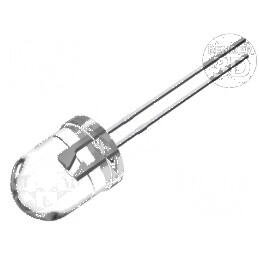LED 10mm Albastru 1560-2180mcd 30° Convex | Electronic-mag.ro | Componente Electronice