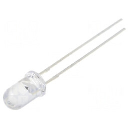 LED 5mm alb cald 1560-2180mcd 15° convex | Electronic-mag.ro | Componente Electronice