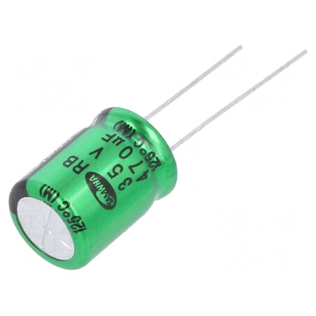Condensator electrolitic THT 470uF 35V 12,5x16mm ±20% | Electronic-mag.ro | Componente Electronice